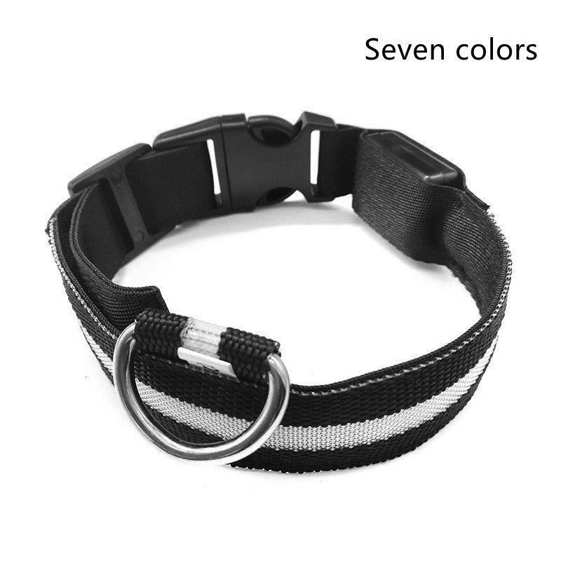 LED Luminous Collar Night Safety Flashing Glow in Dark Dog Cat IGH