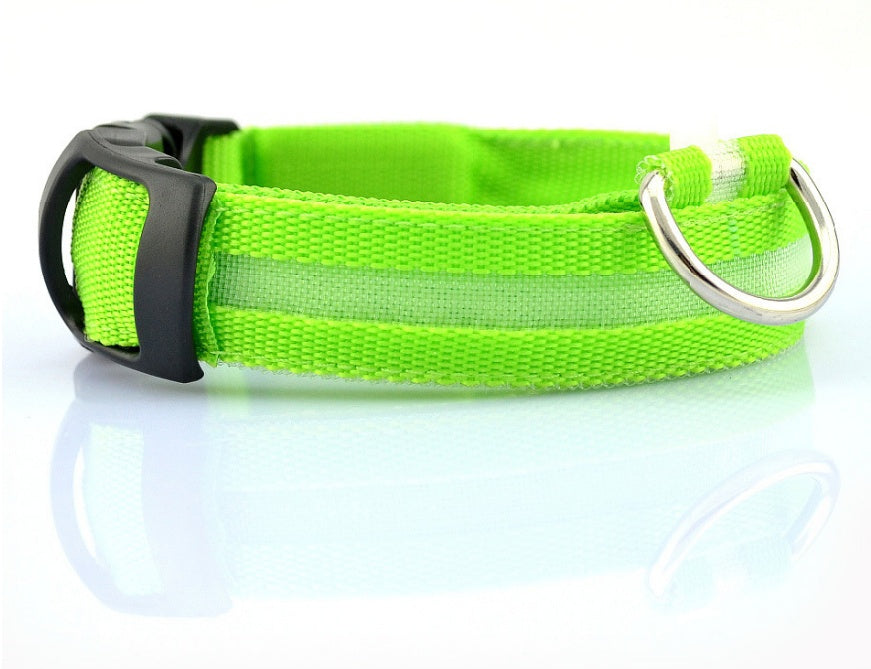 LED Luminous Collar Night Safety Flashing Glow in Dark Dog Cat IGH