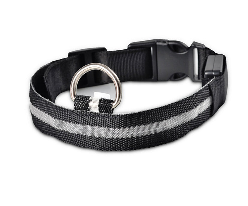 LED Luminous Collar Night Safety Flashing Glow in Dark Dog Cat IGH
