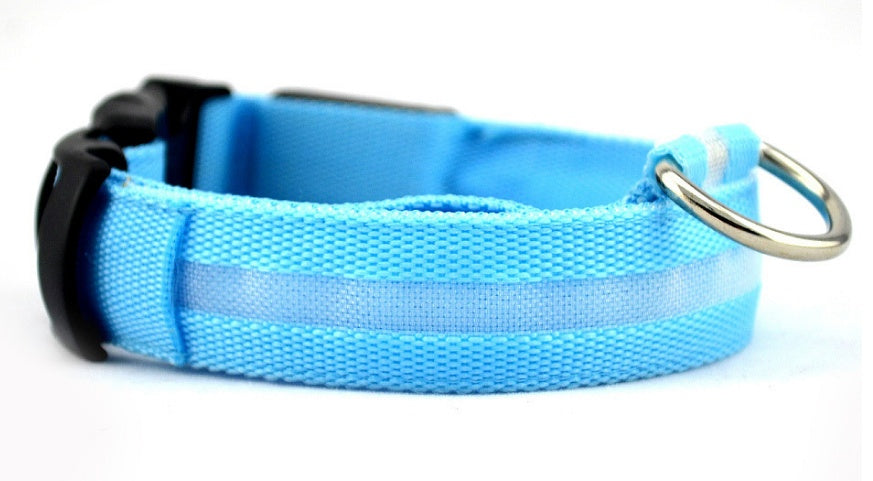LED Luminous Collar Night Safety Flashing Glow in Dark Dog Cat IGH
