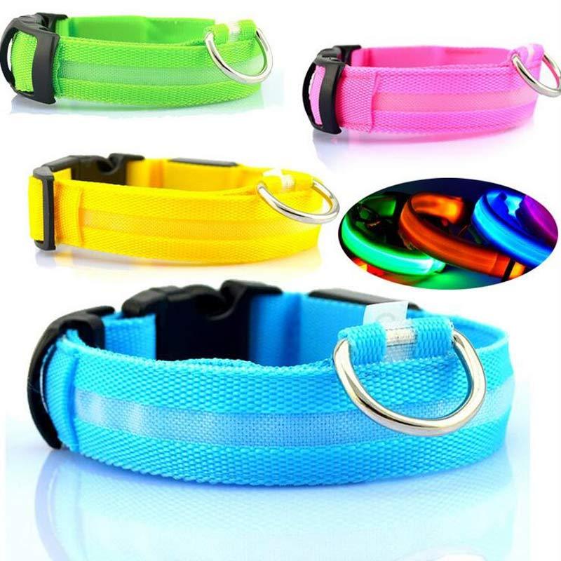 LED Luminous Collar Night Safety Flashing Glow in Dark Dog Cat IGH