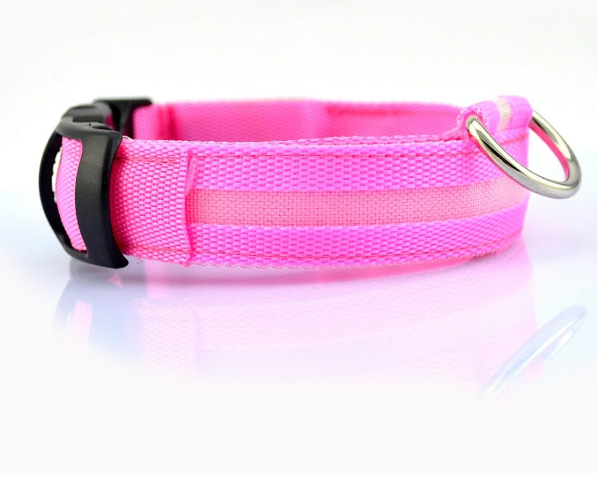 LED Luminous Collar Night Safety Flashing Glow in Dark Dog Cat IGH