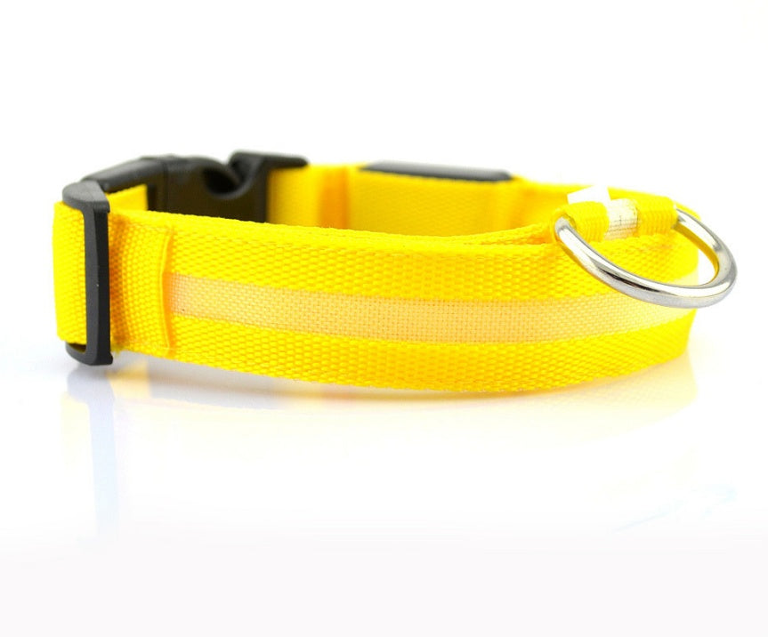 LED Luminous Collar Night Safety Flashing Glow in Dark Dog Cat IGH