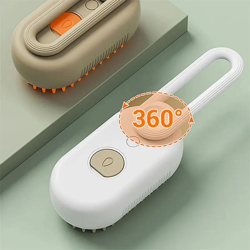 PawsSpa 3-in-1 Electric Pet Grooming Brush: Steamy Brush with Spray, Massaging Comb, and Hair Removal Function IGH