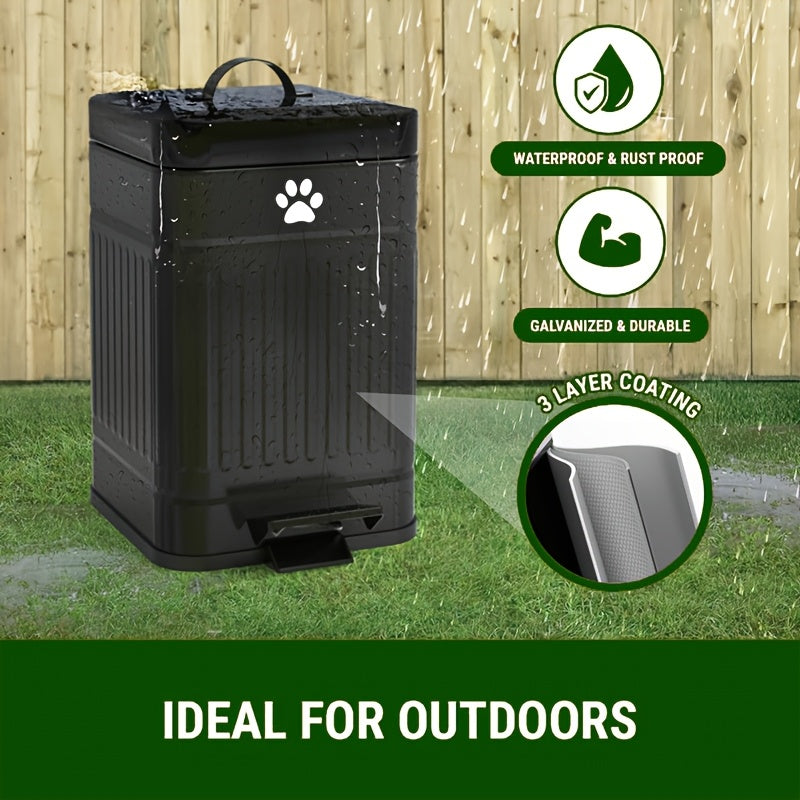 Dog Waste Bin with Pedal Lid-4
