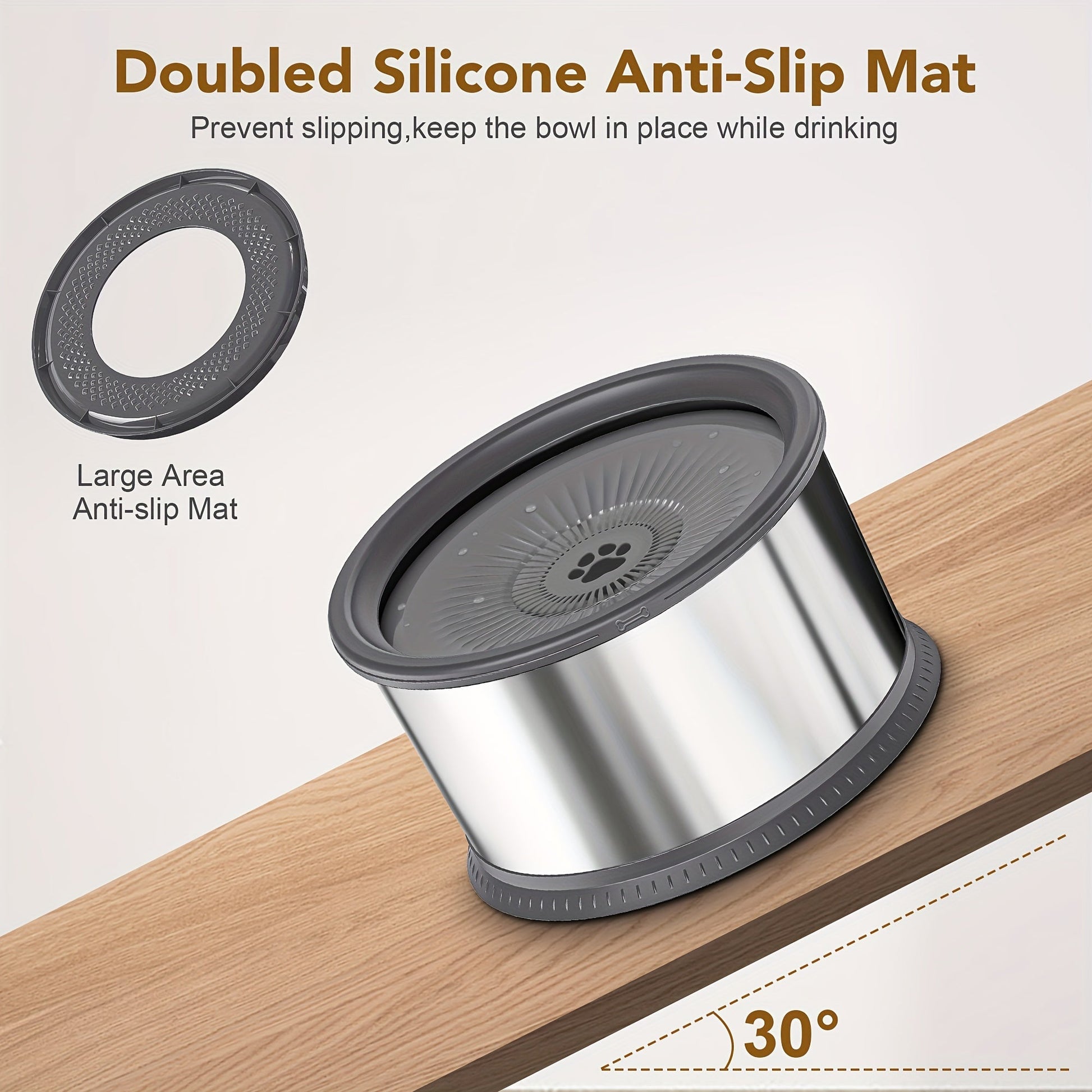 Extra Large Spill-Proof Dog Water Bowl-4