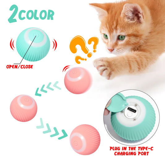 Cat Gravity Intelligent Rolling Ball Tease Toy Pet Automatic Rotating Ball IGH