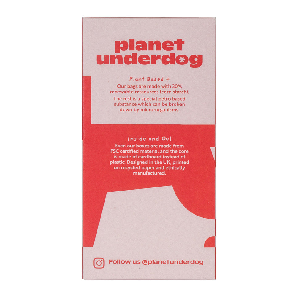 120 Planet Underdog Compostable Dog Poop Bags - Red Box Planet Underdog