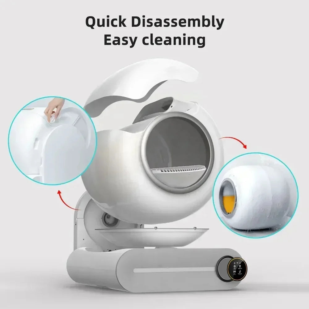 Tonepie 65L Automatic Smart Cat Litter Box Self Cleaning Fully Enclosed Cat Litter Box Pet Toilet Litter Tray English versions Ohh My Pet!