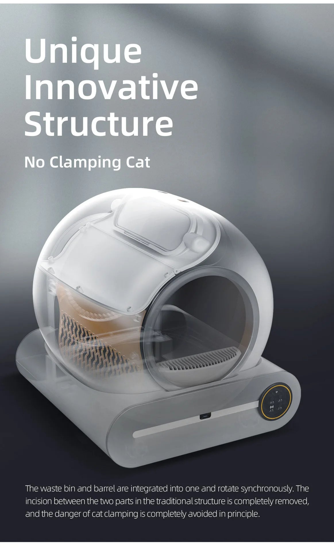 Tonepie 65L Automatic Smart Cat Litter Box Self Cleaning Fully Enclosed Cat Litter Box Pet Toilet Litter Tray English versions Ohh My Pet!
